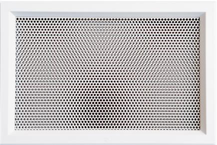 Ventilation grill. Available in sizes of 48 x 9,8 cm and 52,5 x 35 cm, in white and black colors; on request they are painted in any RAL color